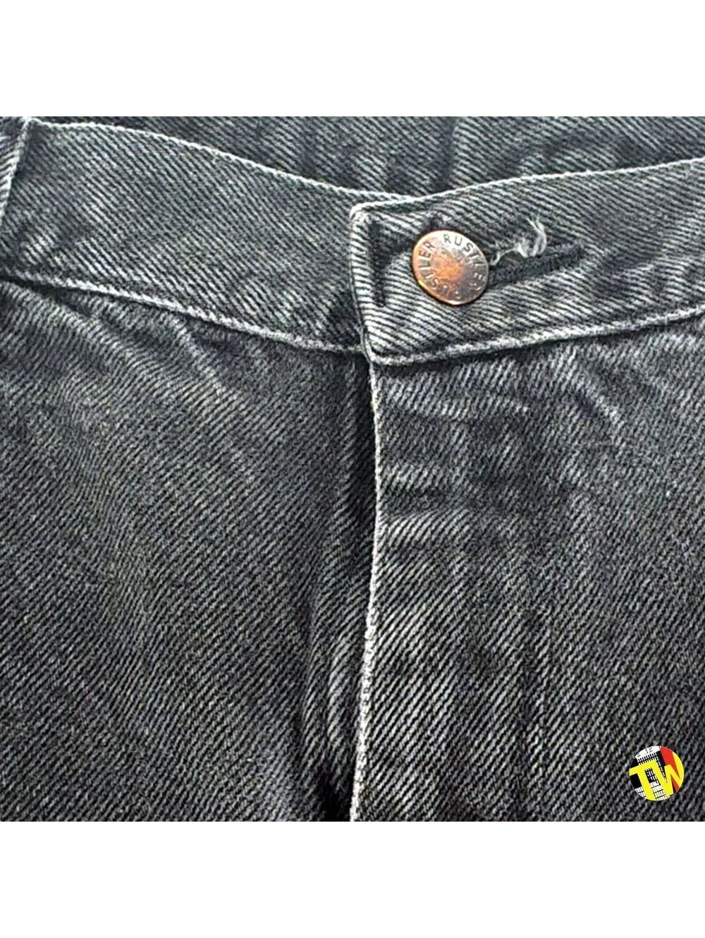 Vintage 80s 90s Rustler Cut Off Jean Shorts Faded Black